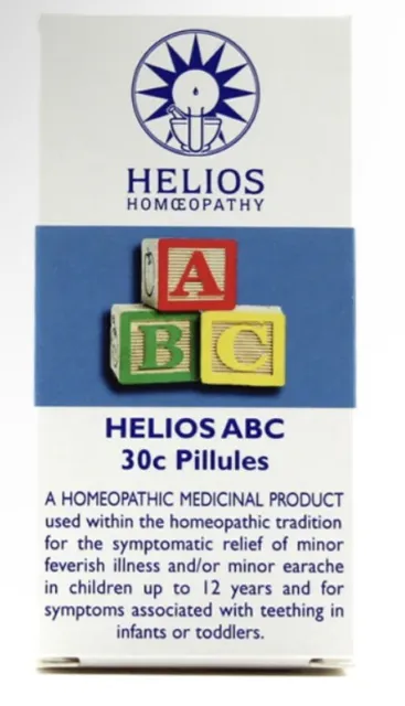 Helios Homeopathy ABC 30c Pillules. Under12 Relief for Mild Fever And/or Earache