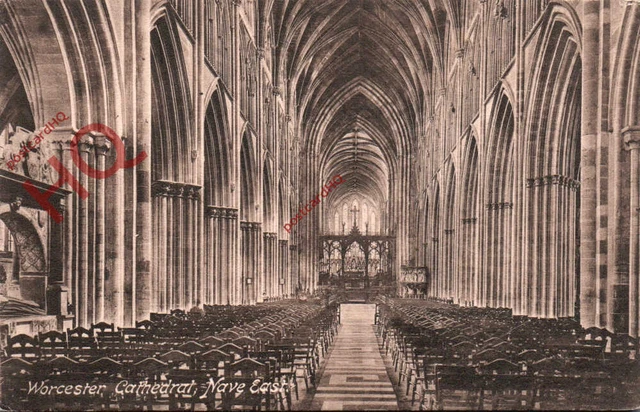 Picture Postcard: Worcester Cathedral, Nave East [Frith's]