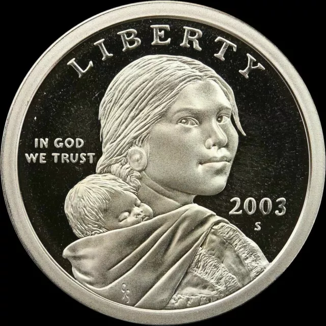 2003 S Native American Sacagawea Dollar Gem Deep Cameo PROOF US Mint Coin!