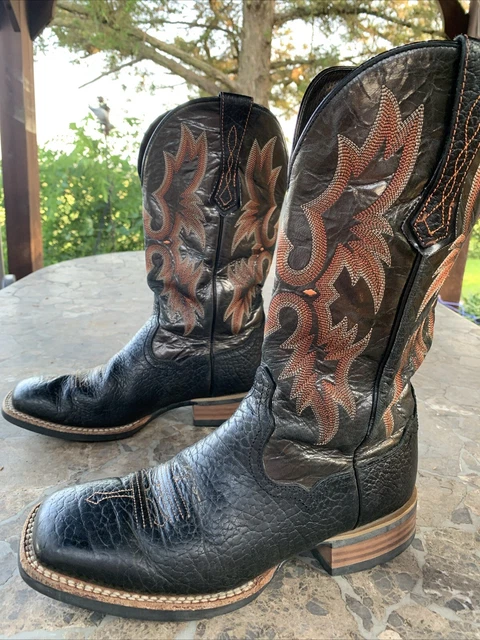 ARIAT MEN S BLACK Tombstone Boots 10005873 Square Toe Cowboy Western 9.5 D 80.00 PicClick