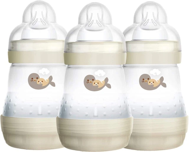 Biberón anticólicos autoesterilizante MAM Easy Start paquete de 3 x 160 ml con MAM