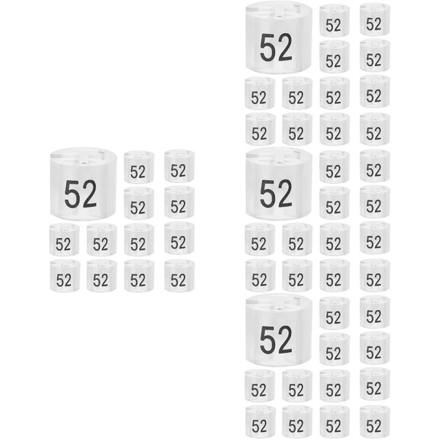 800 PCS Clear Hanger Taille Balise Numéro de vêtements Taille de la taille du