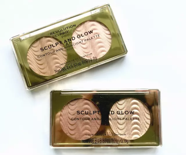 MAKEUP REVOLUTION Sculpt & Glow - Pro Contour Bronzer Highlighter Powder Palette