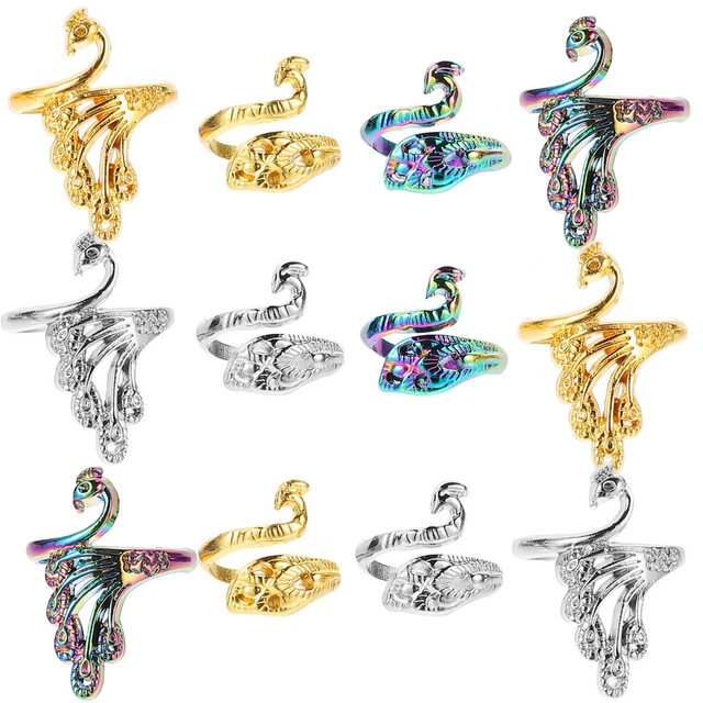 12 piezas anillo trenzado adornos carcasados manijas accesorios de punto