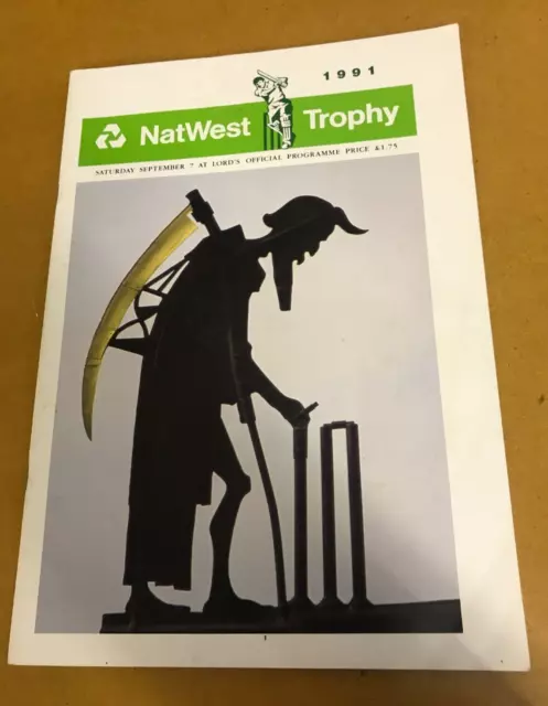 NatWest Trophy Final 1991 Official Souvenir Programme