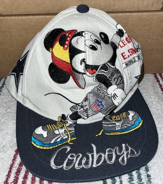VINTAGE RARE MICKEY Mouse Legend Dallas Cowboys Cap Emmitt Smith World Champion 462.89 PicClick UK