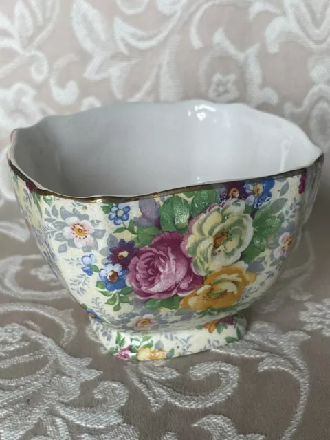 Lord Nelson Ware Floral Rose Time Chintz Sugar Dish Made In England