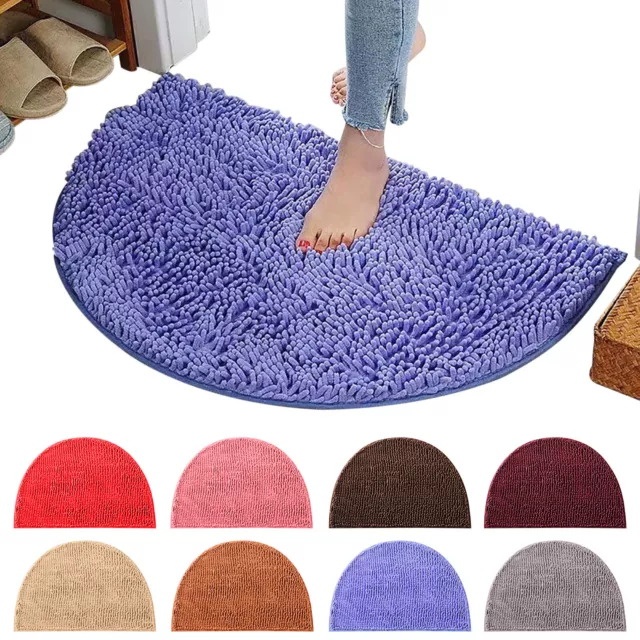 Semicircular Carpet Absorbent Floor Mat Toilet Door Mat Bedroom Toilet Bathroom