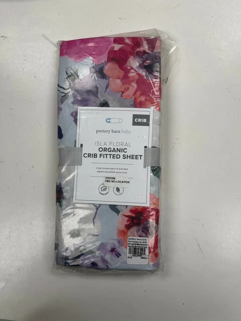 Pottery Barn Kids Isla Floral Organic Crib Fitted Sheet