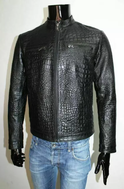 Veste cuir on sale crocodile homme