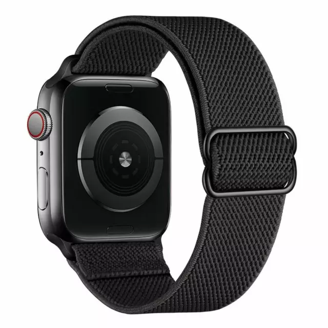 Sport Armband für Apple Watch 1-9 SE 1/2 Nylon 38 40 41 42 44 45 schwarz