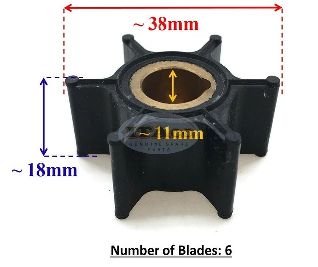 Boat Water Pump Impeller 389576 436137 18-3091 Johnson Evinrude Outboard 4-8hp
