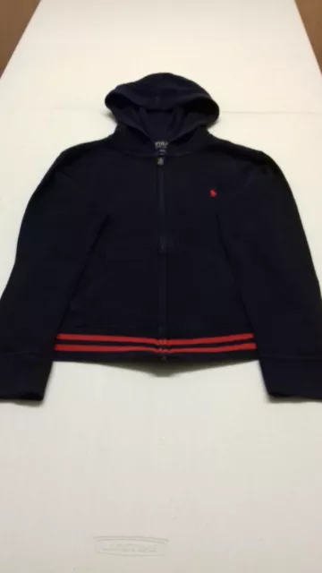 Boys Ralph Lauren Zip Up Hoodie Navy Age 10-12 Years