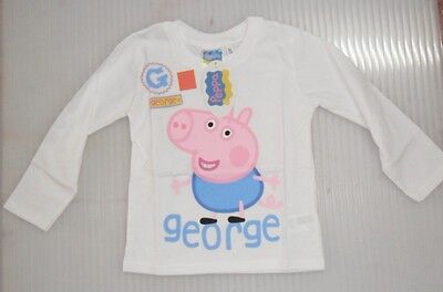 T- Shirt Maglia Maglietta Maniche Lunghe Peppa Pig Jorge  Originale