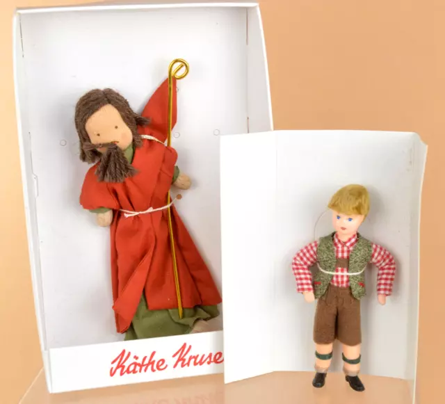 2 Kleine Puppen - Käthe Kruse - Krippenfigur & Bayrischer Junge