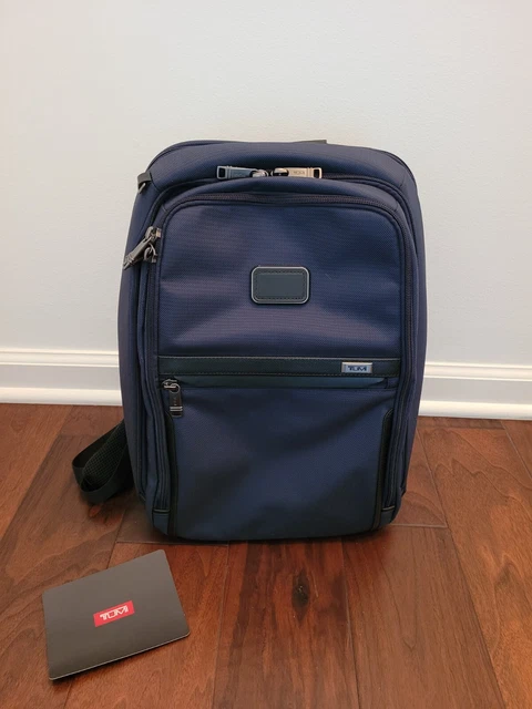 Tumi Slim Solutions Alpha 3 Backpack Ballistic Nylon Bag, Navy - NICE !!!