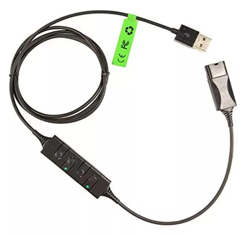 USB To QD Quick Disconnect Adapter For Plantronics Computer PC Laptop Headset IP