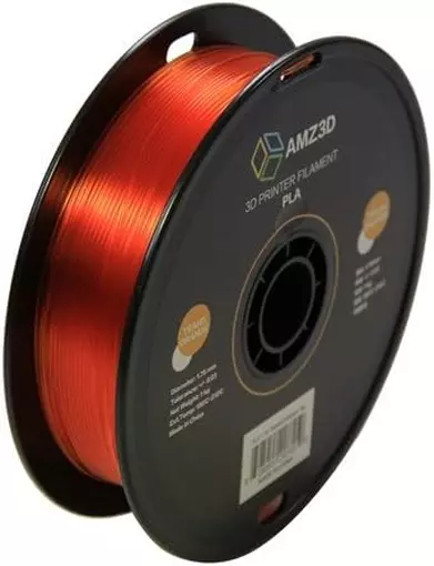 AMZ3D PLA 1,75 mm 3D-Druckerfilament - 1 kg 2,2 lbs trans orange