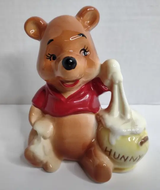Walt Disney's Winnie the Pooh w/ Honey Pot Vintage 1960s Ceramic Figurine