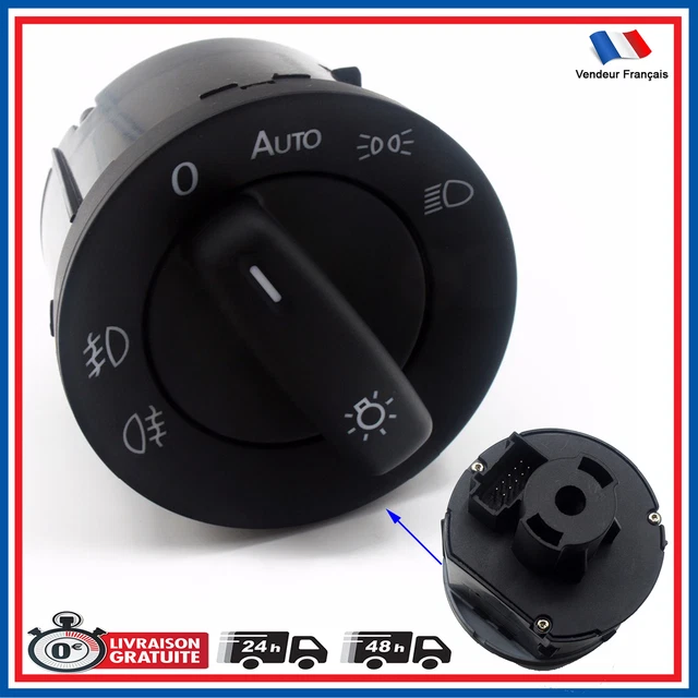 Bouton Commande Interrupteur de réglage des phares pour VW 1K0941431 1K0941431A