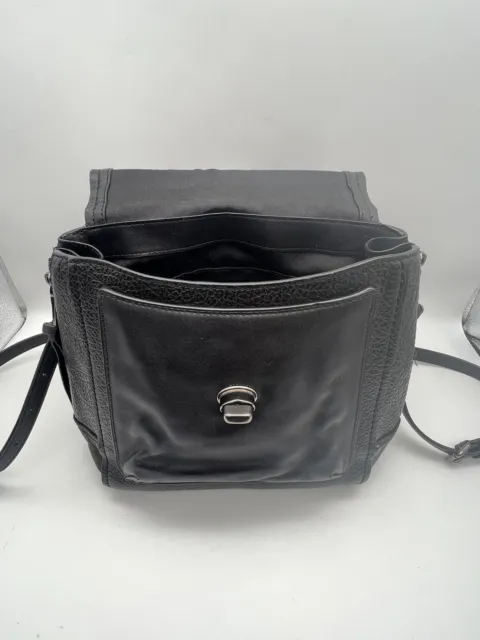 COACH Black Pebbled Leather Faye Convertible Backpack Crossbody Bag Purse F30525 3