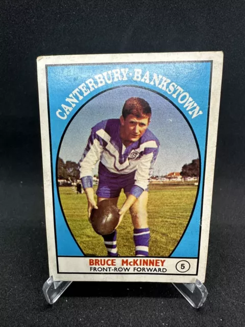 1968 Scanlens Series 1 #5 - Bruce McKinney - Canterbury Berries (Bulldogs)