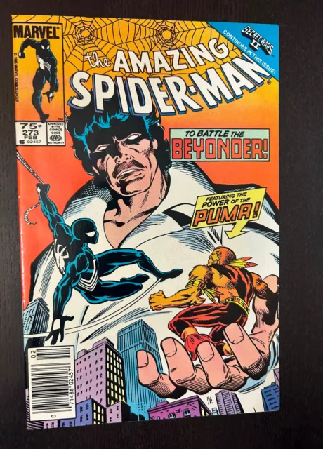 AMAZING SPIDER-MAN #273 (Marvel Comics 1986) -- Newsstand Variant -- VF/NM