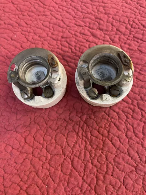 Vintage 1950’s Benjamin Light Sockets Barn/Gas/ Service Station Light
