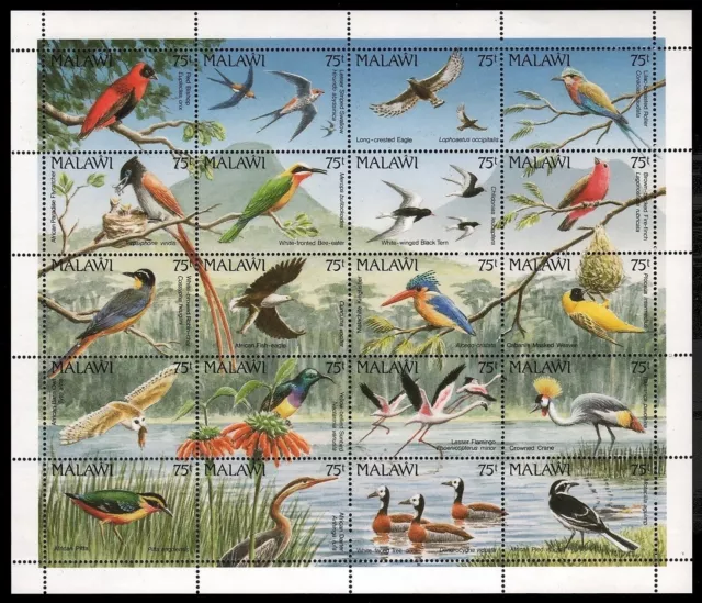 Malawi 1992 - Mi-Nr. 581-600 ** - MNH - Vögel / Birds