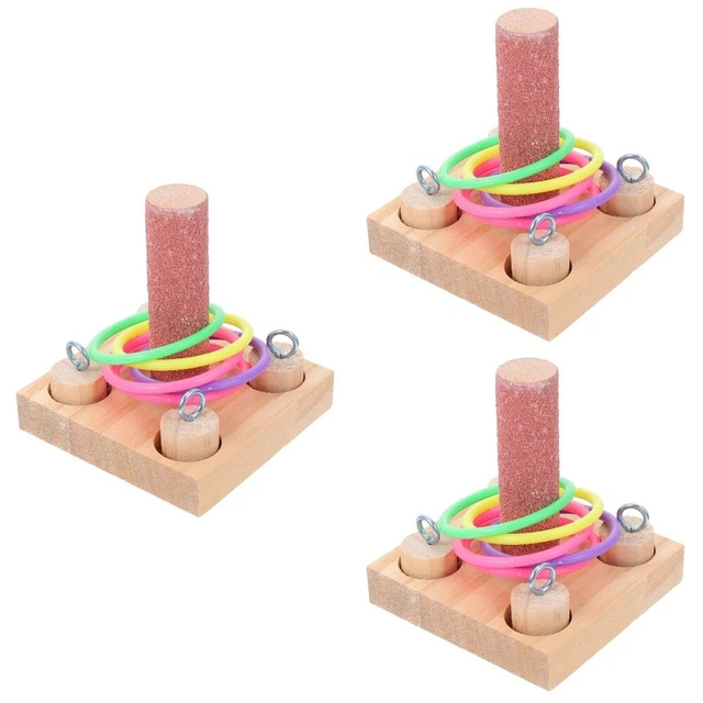3 Sets Spielzeug Papagei Käfig Biss Spielzeug Vogel Block Puzzle Spielzeug