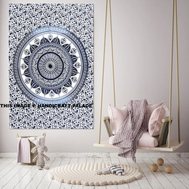 Hippie Mandala Spiaggia Copriletto Coperta Indiano Stuoia Yoga Rotondo Telo Da - Foto 8