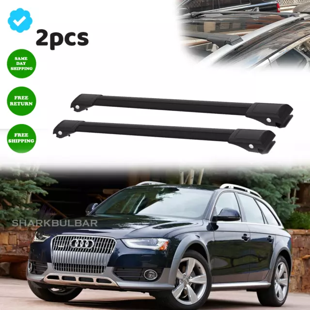 Roof Rack Cross Bar for Audi A4 B8 Allroad Quattro 2009-2015 Black Roof Bars