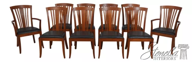 63969EC: Set of 10 STICKLEY Solid Cherry Dining Room Chairs