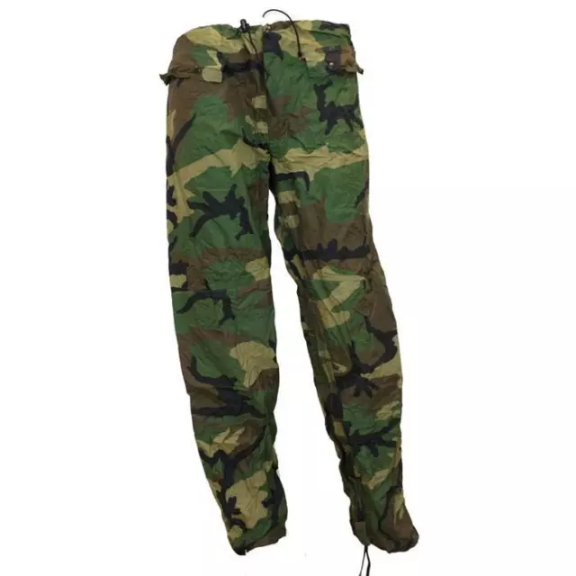 NWT Military BDU Woodland CAMOUFLAGE EXTRA SMALL Improved RAINSUIT PANTS 31X32