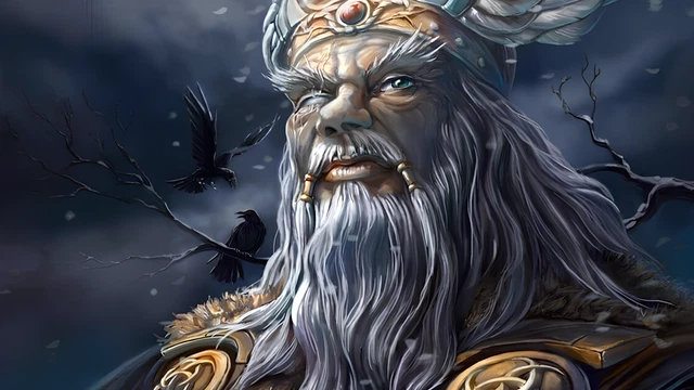 Plaque Murale Métal Dieu Viking Odin - 30 X 20 Cm - Décoration