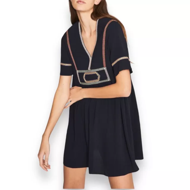 ROBE BA SH ZENNA Ecru tunique dentelle bash taille 0 EUR 175 43
