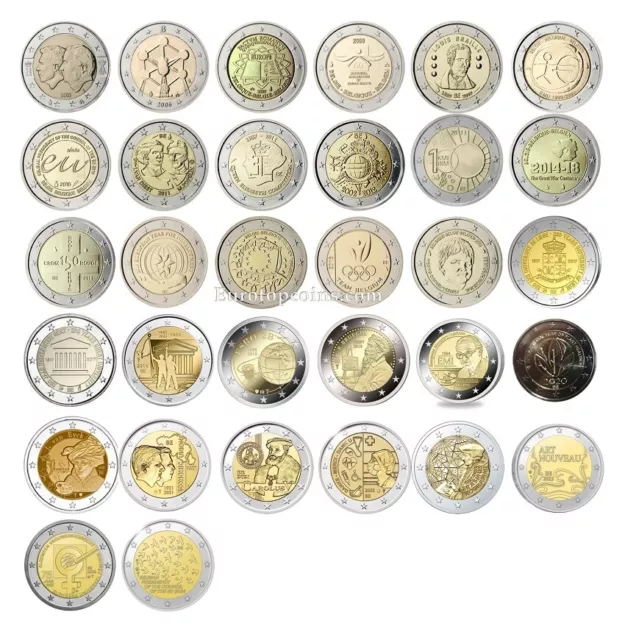 #Rm# 2 Euro Commémorative Belgique (2005-2024) - Tous Les Piéce Disponible