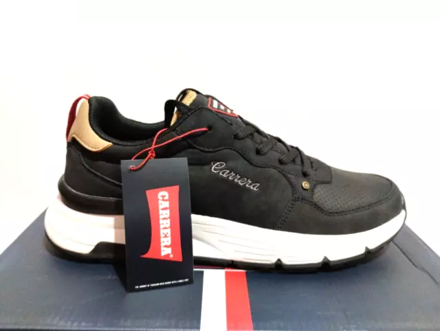 Scarpe Uomo Carrera 41 nero beige sneakers sportiva casual fondo alto invernali