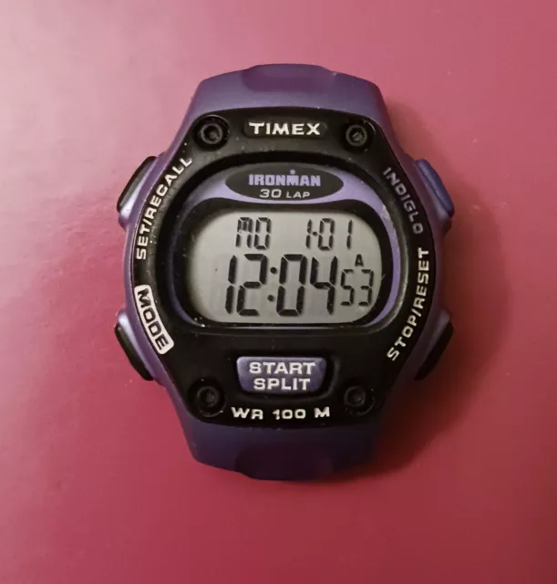 Timex Ironman Digital Women's Watch Black Purple Water Resistant 100 Meters