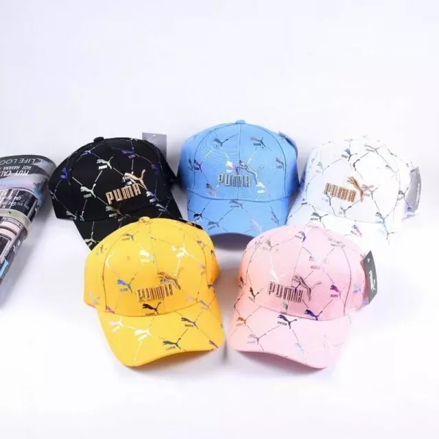 NEW Puma Mens Baseball Caps Cotton Embroidered Logo Golf Cap Hat Adjustable Size