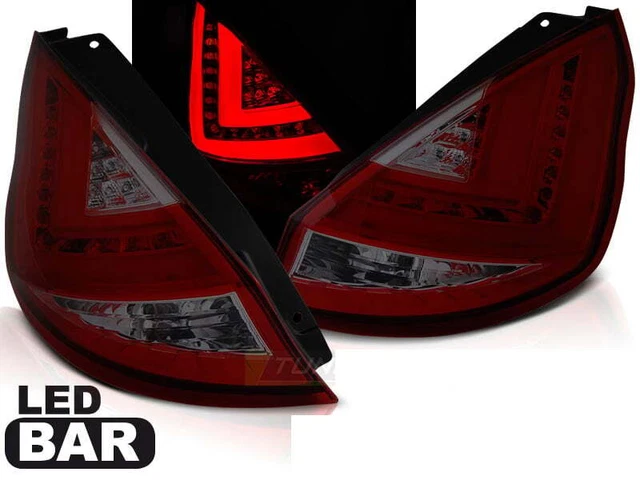 Zadnje luči per Ford Fiesta MK7 08-12 Rdeča dimna LED BAR LTI Luč v notranjosti