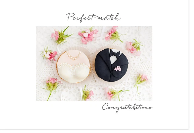 Glückwunschkarte Hochzeit Perfect match Congratulations Gutsch