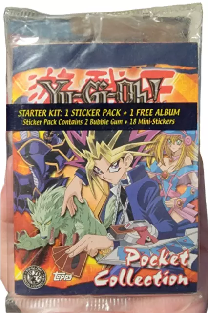 Yu-Gi-Oh 1996 Topps Pocket Collection Mini Stickers & Album Factory Sealed  Box