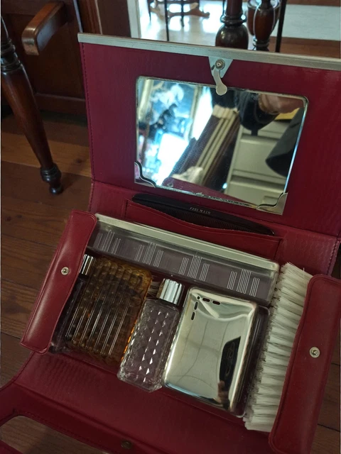 ANCIEN VANITY CASE TROUSSE MALLETTE TOILETTE LE TANNEUR VINTAGE1970