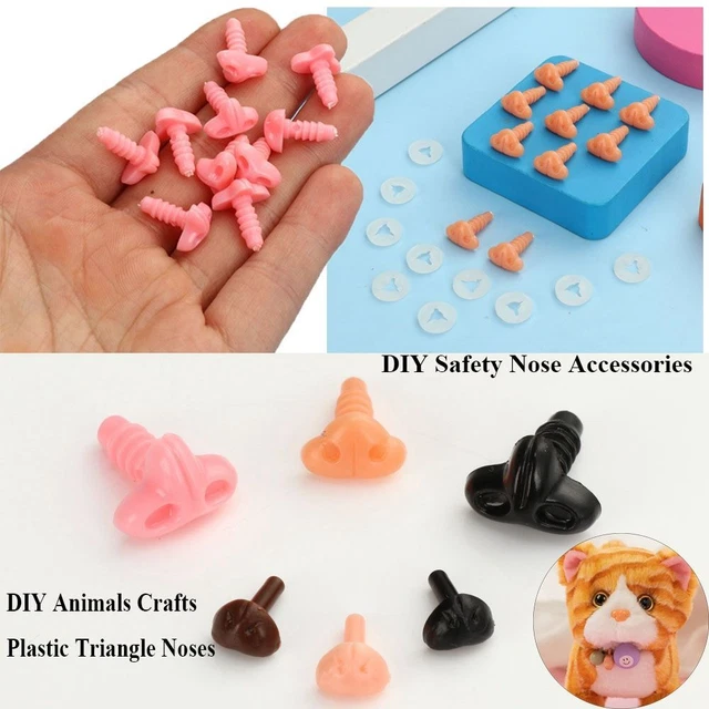 10 Pcs plastica triangolo naso velluto naso orso bottoni strumento fai da te per orso giocattoli naso di sicurezza venda calda per bambole giocattolo accessori fai da te  26