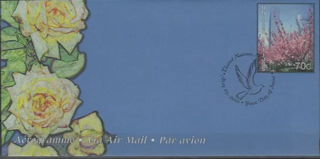 NATIONS UNIES - New York Aérogramme FDC