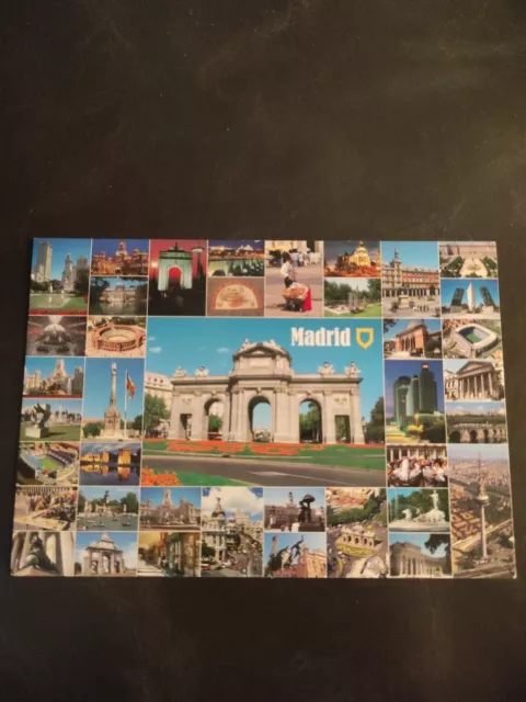 Tarjeta Postal De Diversas Vistas De Madrid (España)