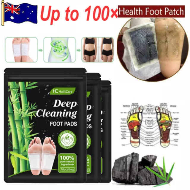 Detox Foot Patches Pads Natural plant Ginger Extra Toxin Removal Sticky Adhesive