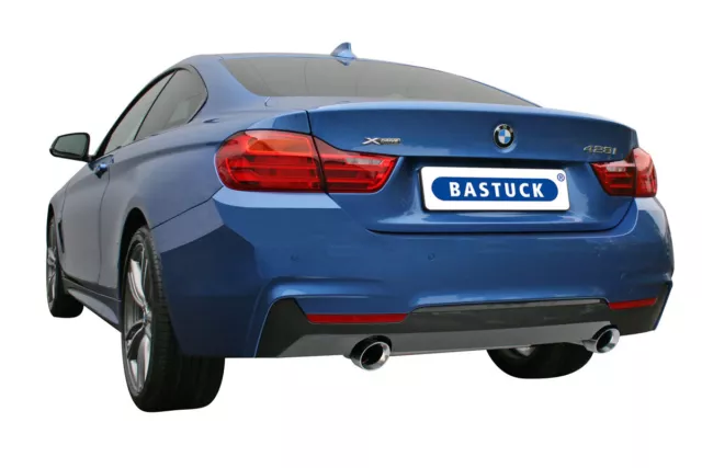 Bastuck Duplex Sportauspuff BMW 428i Coupe F32 Cabrio 2x90mm schräg 435i-Look