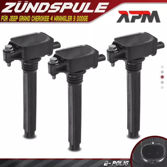 3x Bobine D'Allumage pour Jeep Grand Cherokee 4 Wrangler 3 Dodge Durango V6 3.6